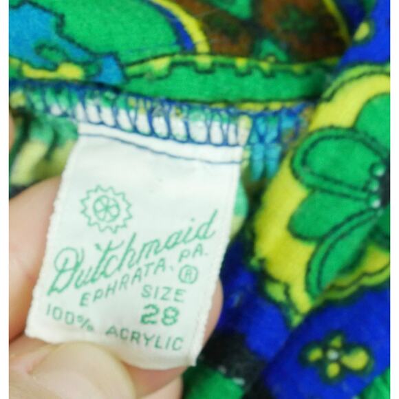 Vintage Medium Maxi Skirt Psychedelic Neon Multicolor Hippy Maximalist 60s 70s - Picture 5 of 9